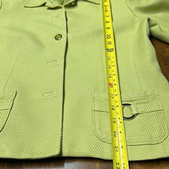 Casual corner size 6 blazer crop jacket lime green green with 4 button front - Picture 17 of 17
